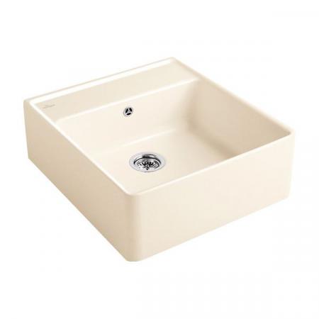 Villeroy&Boch Sink Unit Zlewozmywak ceramiczny jednokomorowy CeramicPlus 59,5x63 cm kremowy Crema 632061KR