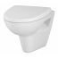 Cersanit Parva Zestaw Toaleta WC podwieszana 34,5x51x36,5 cm CleanOn bez kołnierza z deską sedesową zwykłą Duroplast, biały K27-061+K98-0052