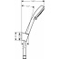 Hansgrohe Crometta 100 Vario/Porter's Zestaw prysznicowy 160 cm, chrom/biały 26667400
