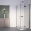 Ronal Sanswiss Swing-Line F Kabina prysznicowa narożna z drzwiami dwuczęściowymi składanymi 90x195 cm drzwi prawe, profile połysk szkło przezroczyste SLF2D09005007