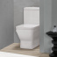 Villeroy & Boch Architectura Toaleta WC stojąca kompaktowa 37x70 cm lejowa z powłoką AntiBac, biała Weiss Alpin 568710T1