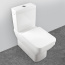 Villeroy & Boch Architectura Toaleta WC stojąca kompaktowa 37x70 cm lejowa z powłoką AntiBac, biała Weiss Alpin 568710T1