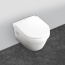 Villeroy & Boch Architectura Toaleta WC podwieszana 37x53 cm lejowa z przelewem z powłoką AntiBac, biała Weiss Alpin 568410T1