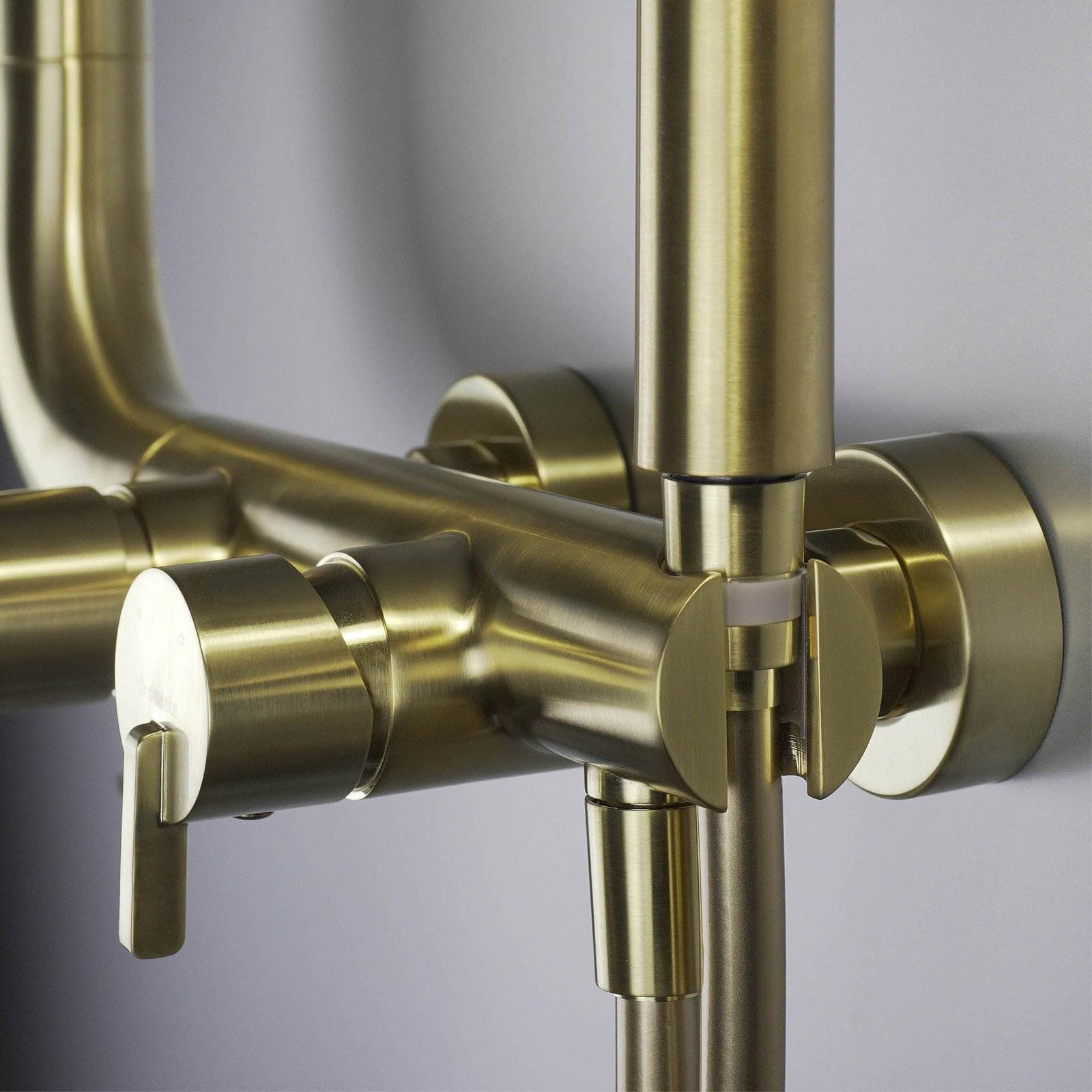 Deante Silia Bateria wannowa natynkowa złoto szczotkowane BQS_R11M - zdjęcie 1