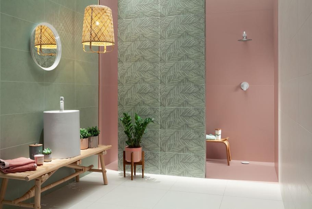 urban jungle łazienka, kwiaty w łazience, zielony rośliny w łazience