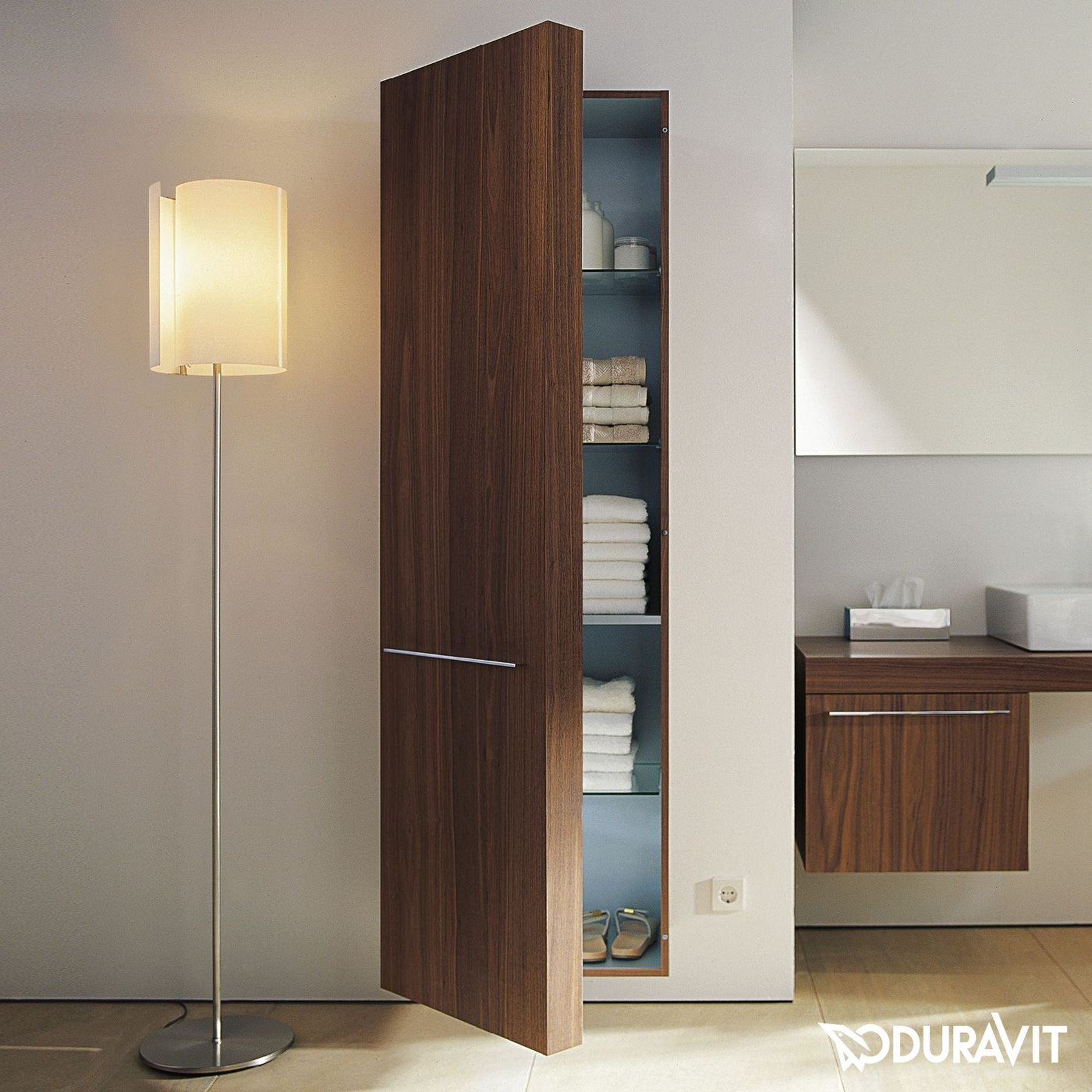 Duravit Fogo Meble Umywalki Łazienkowe Do Łazienki pod Umywalkę z Blatem, Duravit Fogo Szafka Boczna Ścienna Na Nogach Nóżkach - Cena Ceny Cennik Opinie Wymiary Katalog Inspiracje Aranżacje Dystrybutor Sklep Polska - lazienkarium.pl Duravit Fogo Meble łazienkowe Drewniane