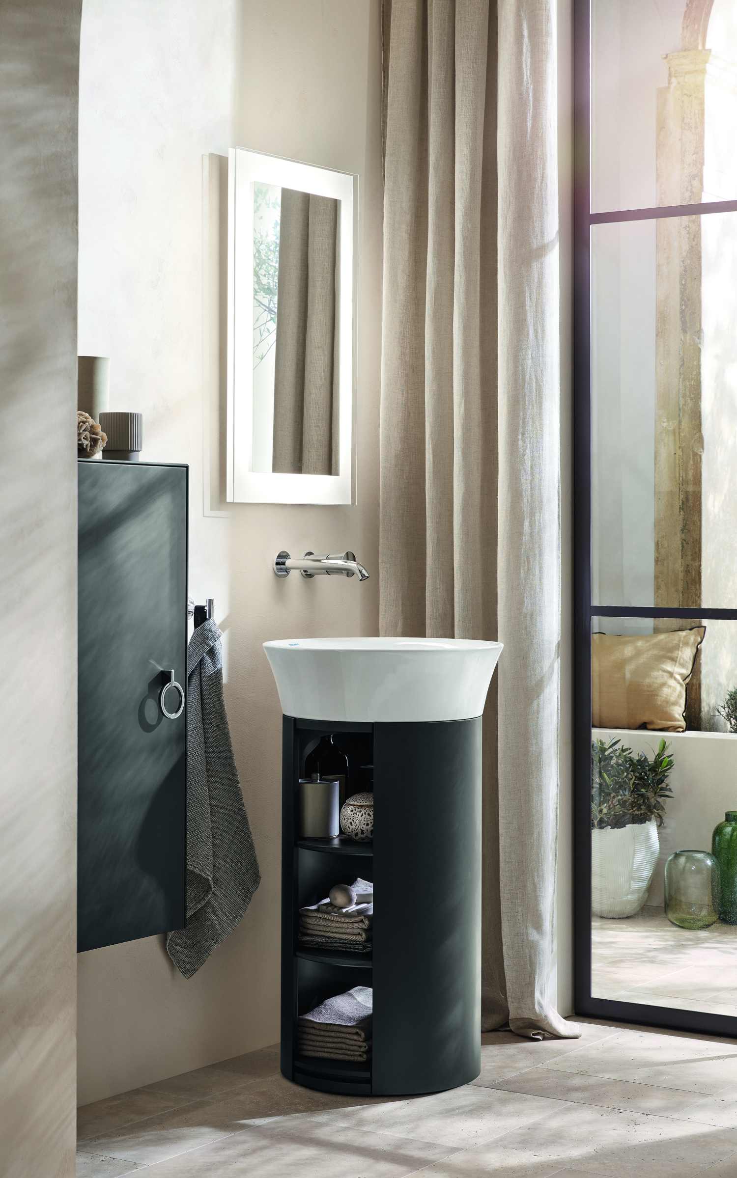Aranżacja umywalki Duravit White Tulip - www.Łazienkarium.pl seria duravit white tulip, duravit white tulip zdjęcia, duravit white tulip umywalki