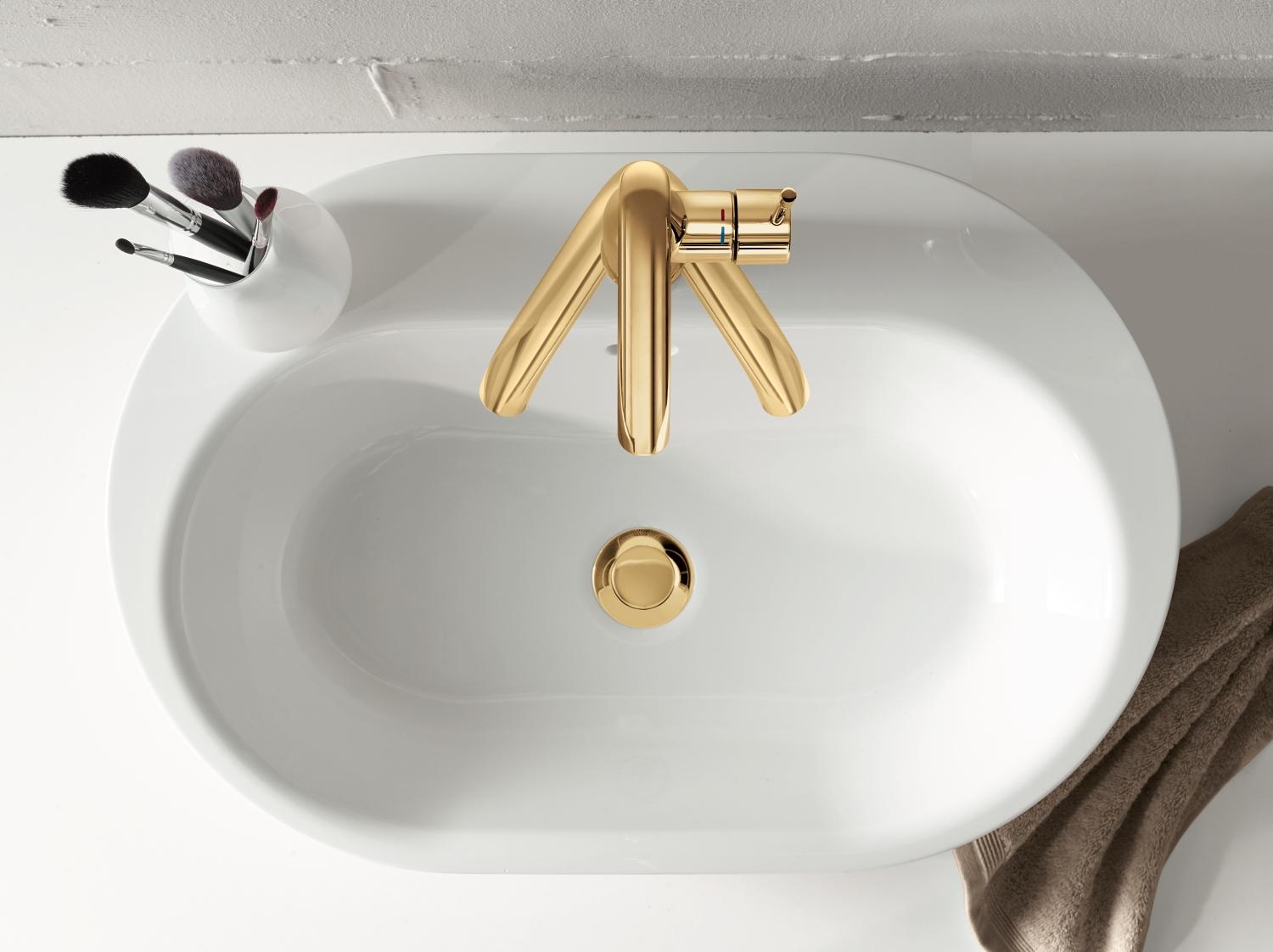 Złota bateria umywalkowa GROHE Essence - www.Łazienkarium.pl złote baterie grohe essence, grohe essence bateria łazienkowa złota, grohe essence złote