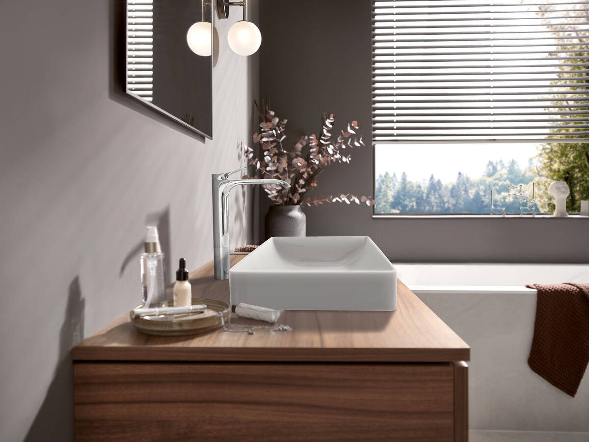 Wysoka bateria do umywalko nablatowej - www.Łazienkarium.pl hansgrohe vivenis bateria wysoka, wysoka bateria umywalkowa hansgrohe vivenis, bateria umywalkowa wysoka hansgrohe vivenis