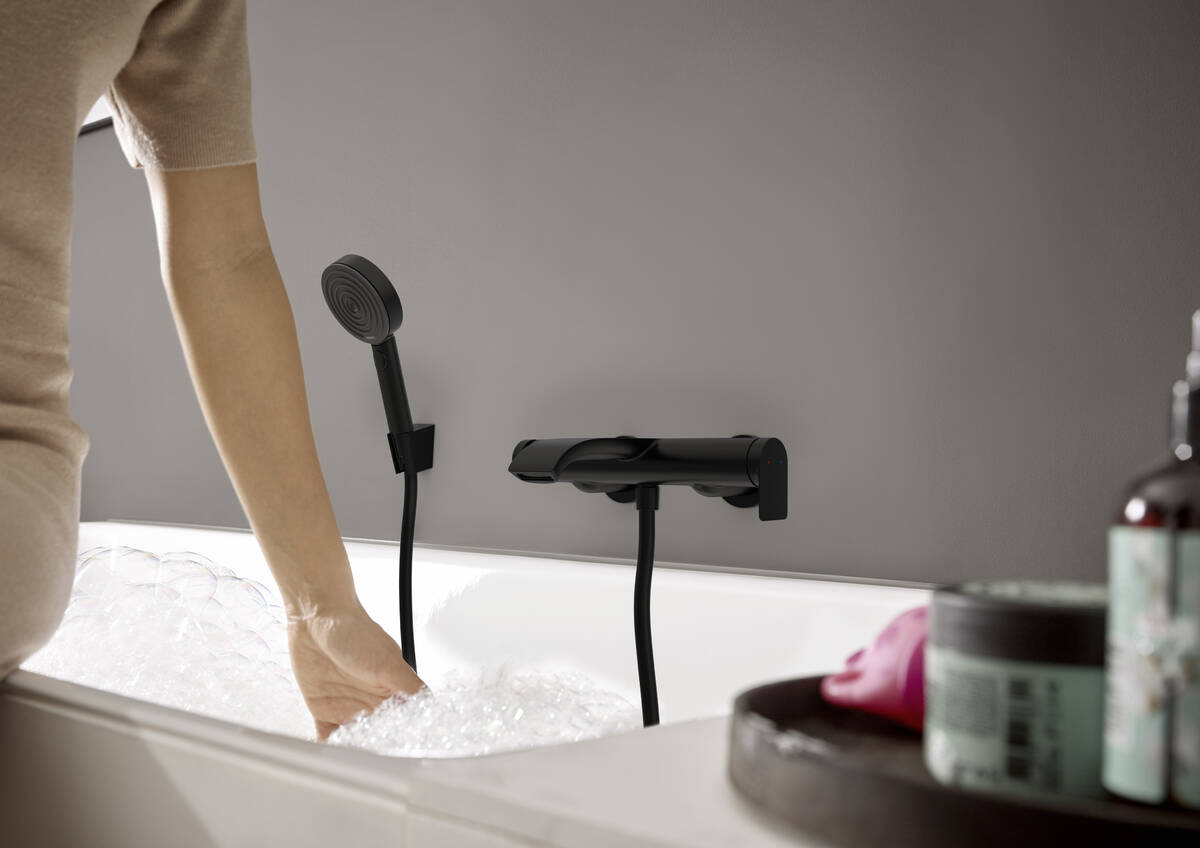 Bateria wannowa podtynkowa czarna - www.Łazienkarium.pl czarna bateria wannowa hansgrohe vivenis, bateria wannowa hansgrohe vivenis, hansgrohe vivenis bateria wannowa czarna