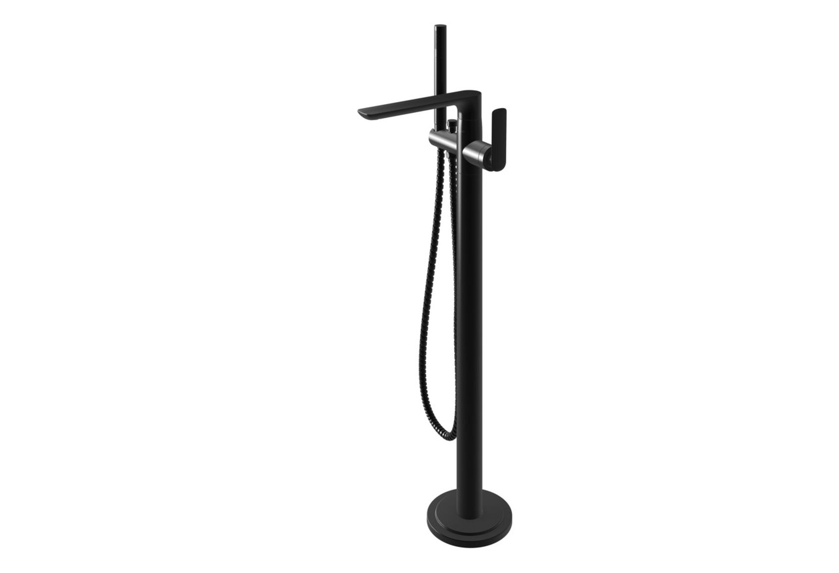 Kohlman Experience Black Bateria Wannowa Stojąca Do Wanny Prostokątna Na Wannę Nawannowa Armatura Wolnostojąca Naścienna - lazienkarium.pl Kohlman Experience Black