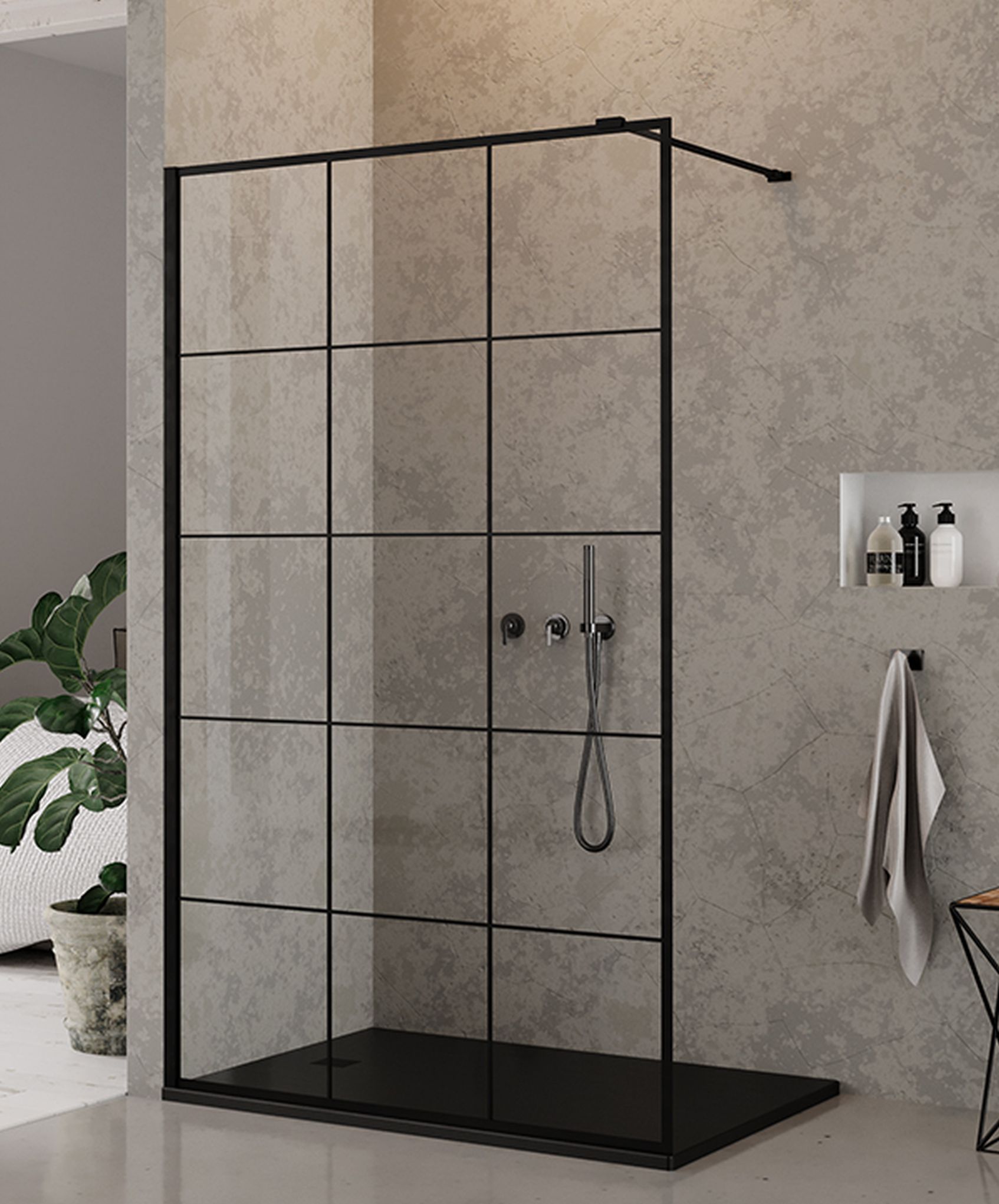 New Trendy New Modus Black, Kabina Prysznicowa,Ścianka Prysznicowa Walk-in, Do Łazienki - lazienkarium.pl New Trendy New Modus Black, Kabina Prysznicowa,Ścianka Prysznicowa Walk-in, Do Łazienki - lazienkarium.pl
