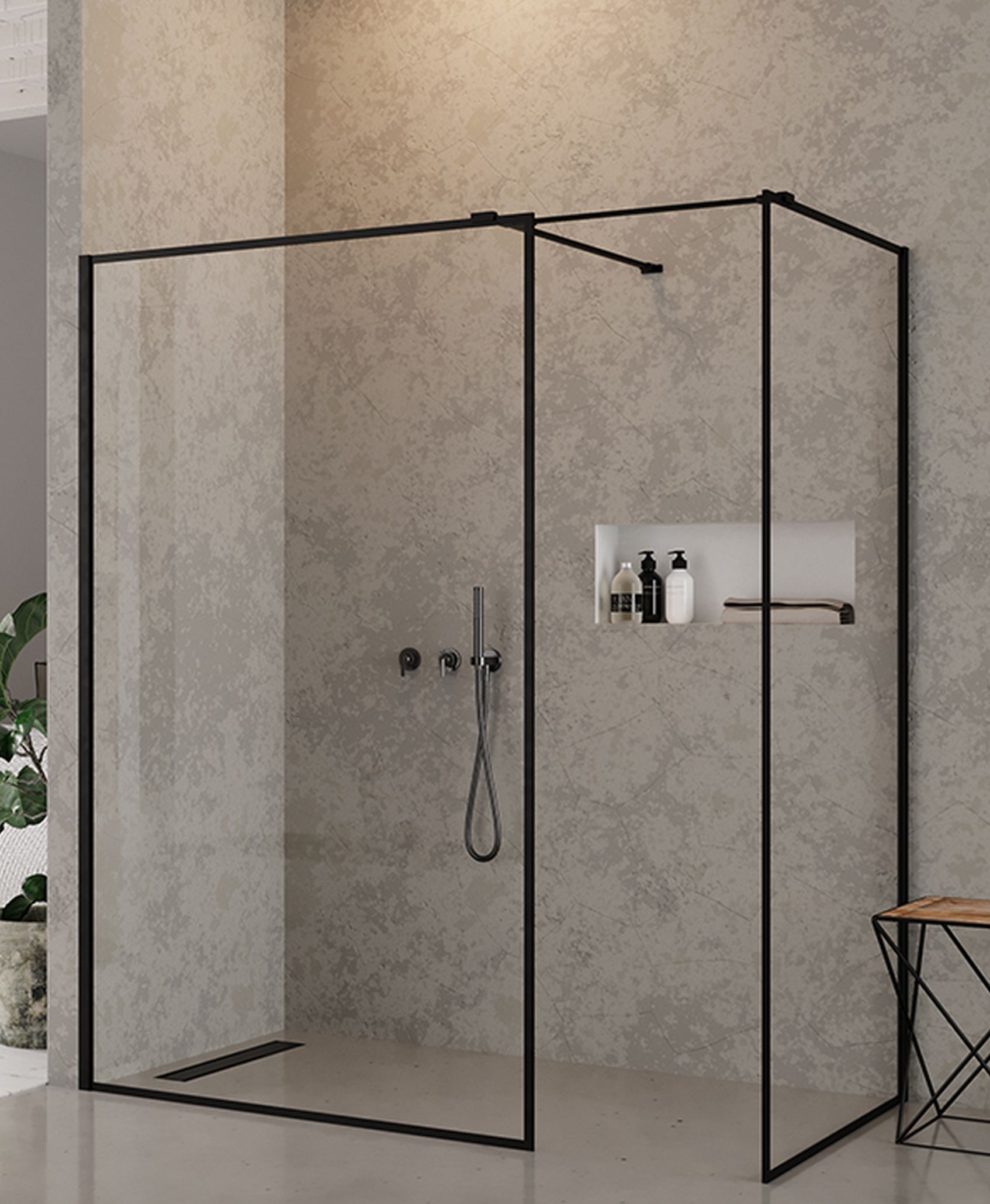 New Trendy New Modus Black, Kabina Prysznicowa,Ścianka Prysznicowa Walk-in, Do Łazienki - lazienkarium.pl New Trendy New Modus Black, Kabina Prysznicowa,Ścianka Prysznicowa Walk-in, Do Łazienki - lazienkarium.pl