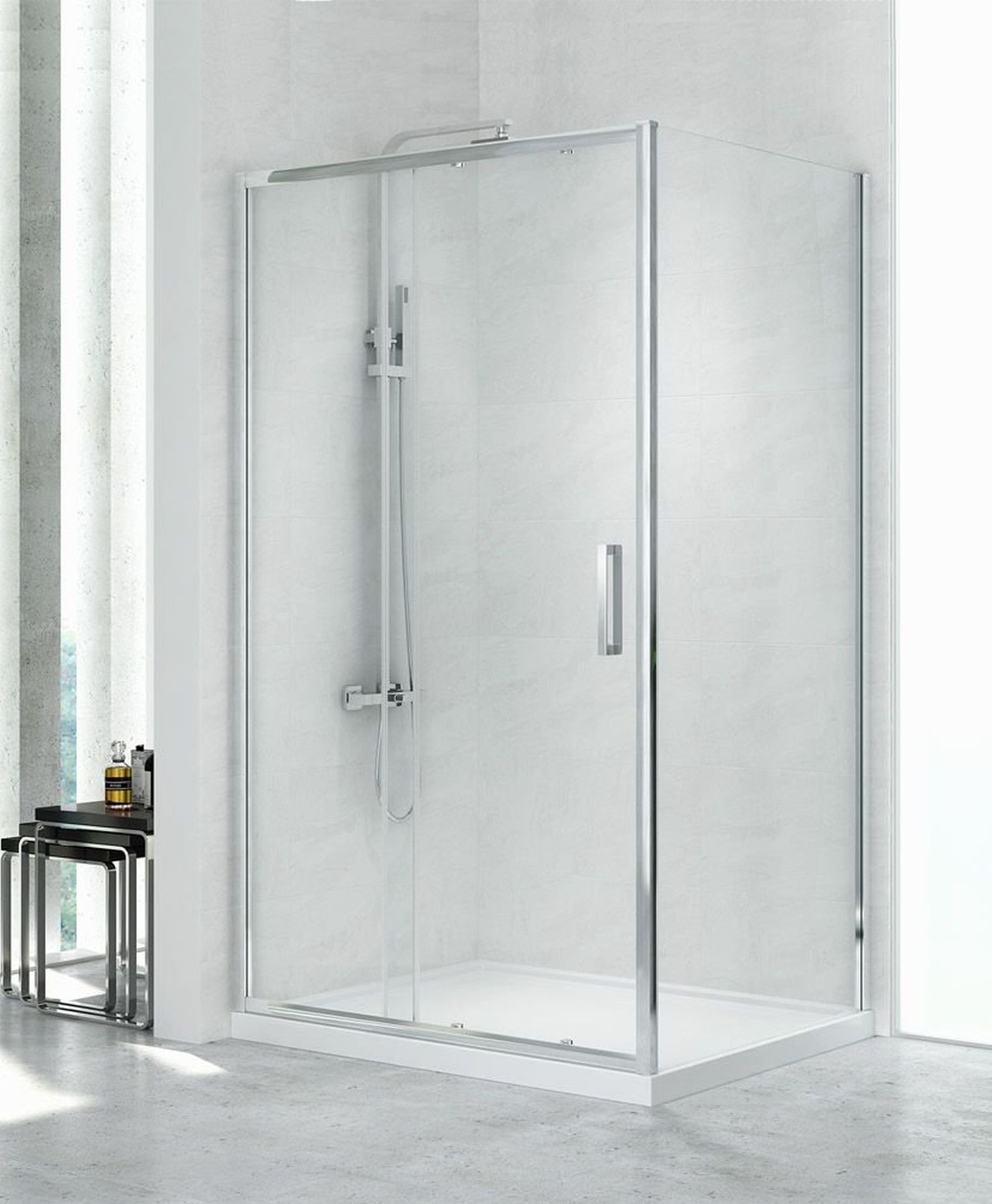 New Trendy New Corrina – kabina prysznicowa i drzwi wnękowe do nowoczesnej łazienki