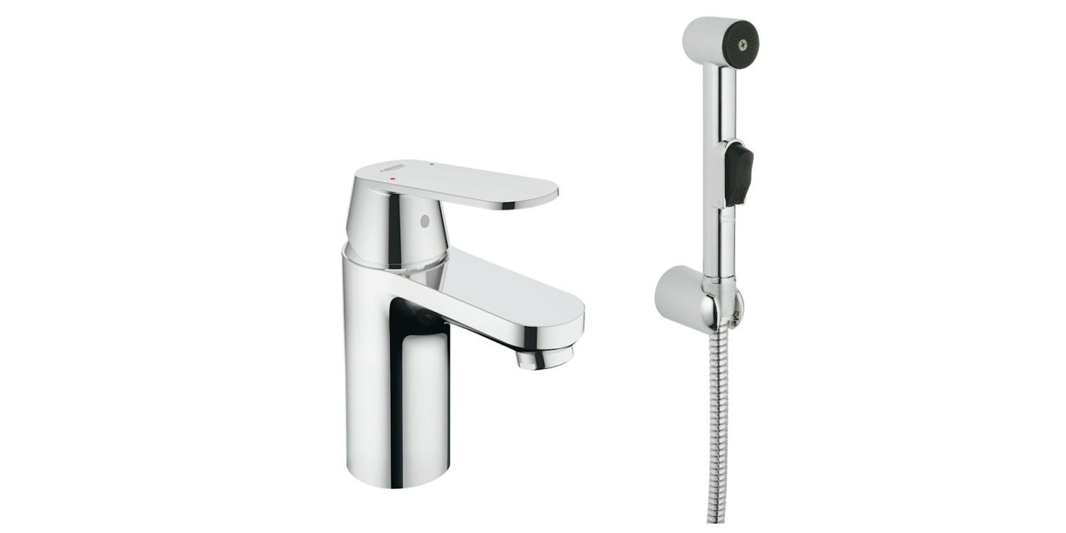 Bateria umywalkowa z zestawem prysznicowym - www.Łazienkarium.pl grohe bidetka, grohe bateria umywalkowa z prysznicem, grohe bateria do bidetu