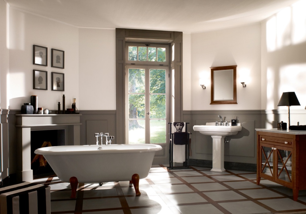 Łazienka w stylu retro - lazienkarium.pl łazienka retro, villeroy boch hommage, ceramika retro do łazienki