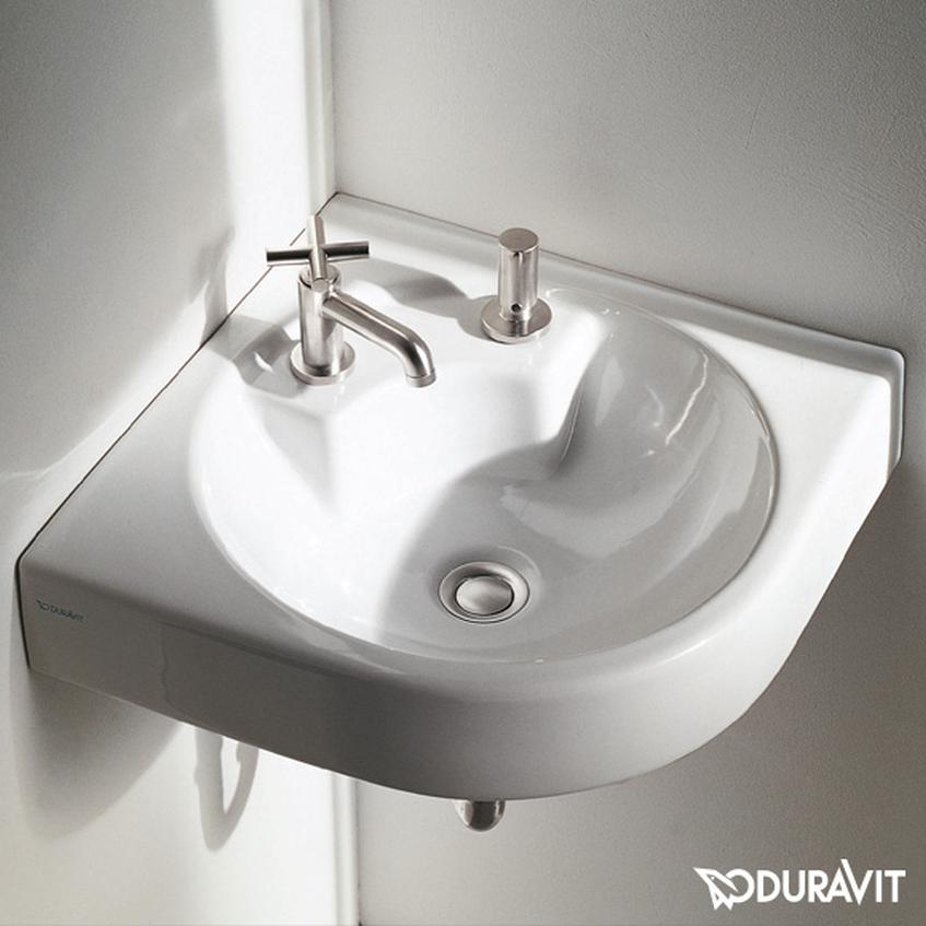 umywalka narożna – wyposażenie łazienek Lazienkarium – ranking najlepsze umywalki narożne: Duravit Architec