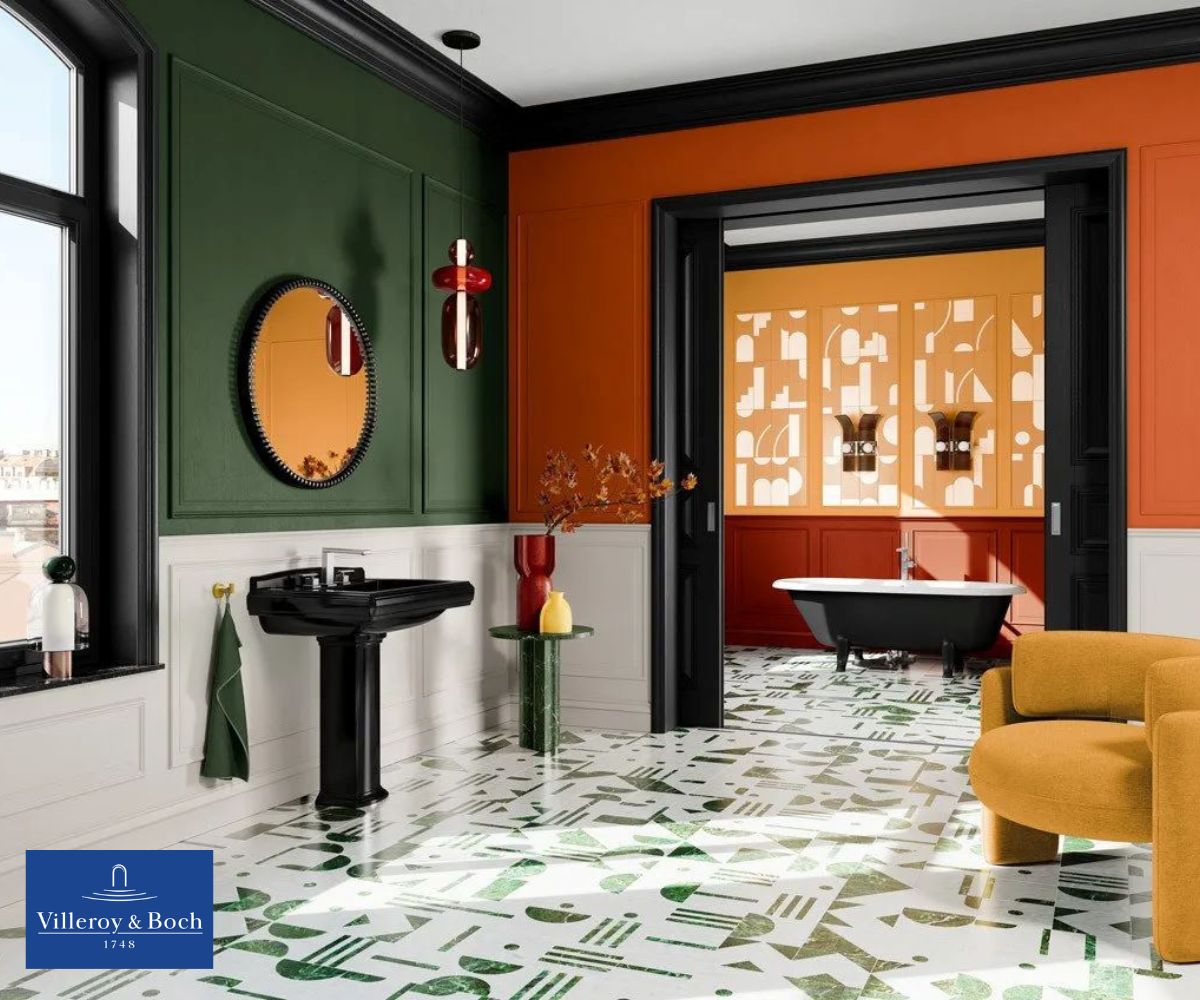 Aranżacja łazienki z Villeroy & Boch Hommage Pure Black - www.Łazienkarium.pl villeroy boch, villeroy&boch hommage pure black, villeroy&boch hommage