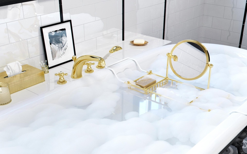 Armatura łazienkowa Kludi Adlon Gold - lazienkarium.pl kludi adlon gold, łazienka vintage, złota armatura vintage