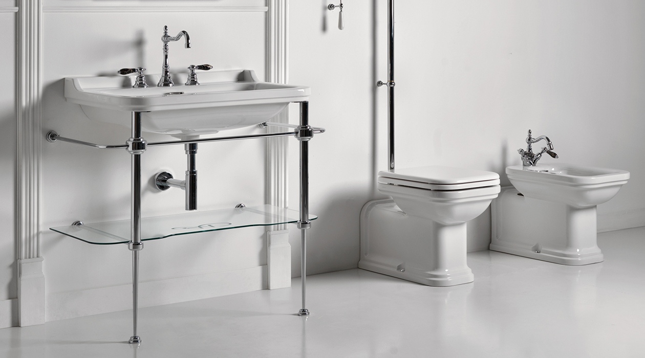 Elementy stylu retro do łazienki eklektycznej- www.Łazienkarium.pl kerasan waldorf styl eklektyczny, kerasan waldorf umywalka, kerasan waldorf