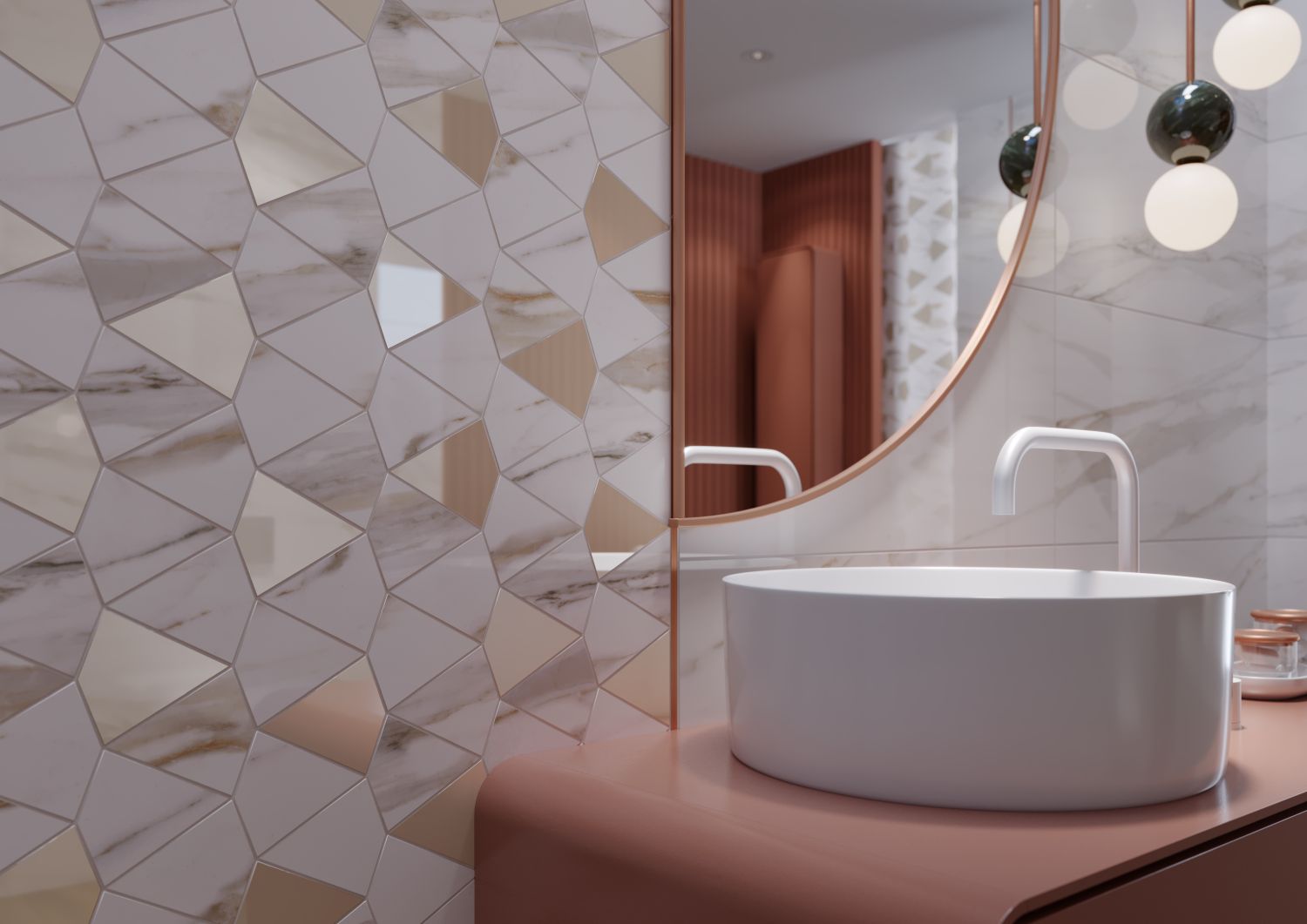 łazienka z mozaiką, łazienka beżowa z mozaiką, biała łazienka z mozaiką, łazienka z mozaiką marokańską, łazienka z mozaiką na podłodze