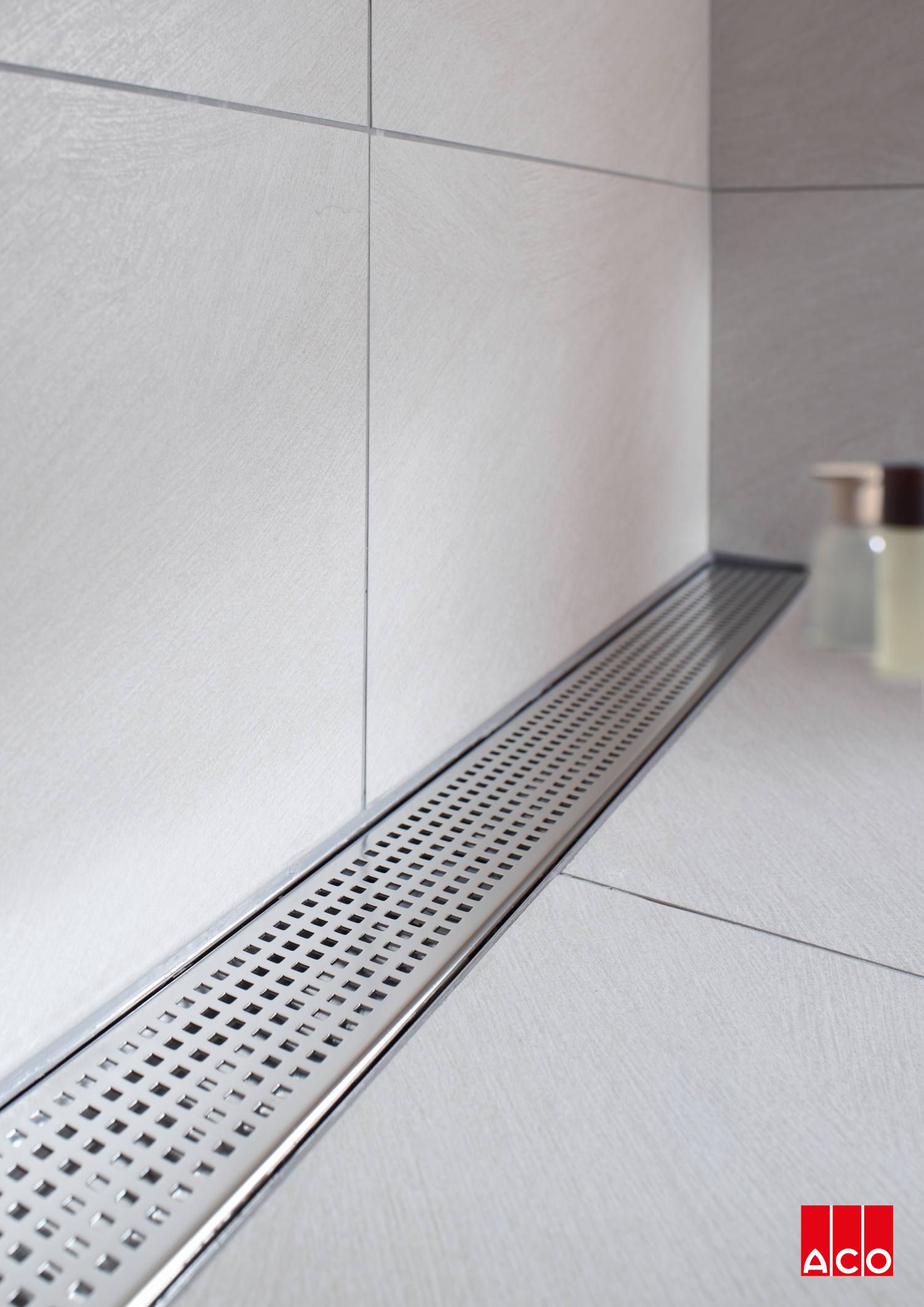 Prysznic z odpływem liniowym ACO z rusztem Square - www.Łazienkarium.pl ruszt aco showerdrain c, ruszt odpływu liniowego, odpływ liniowy ruszt aco