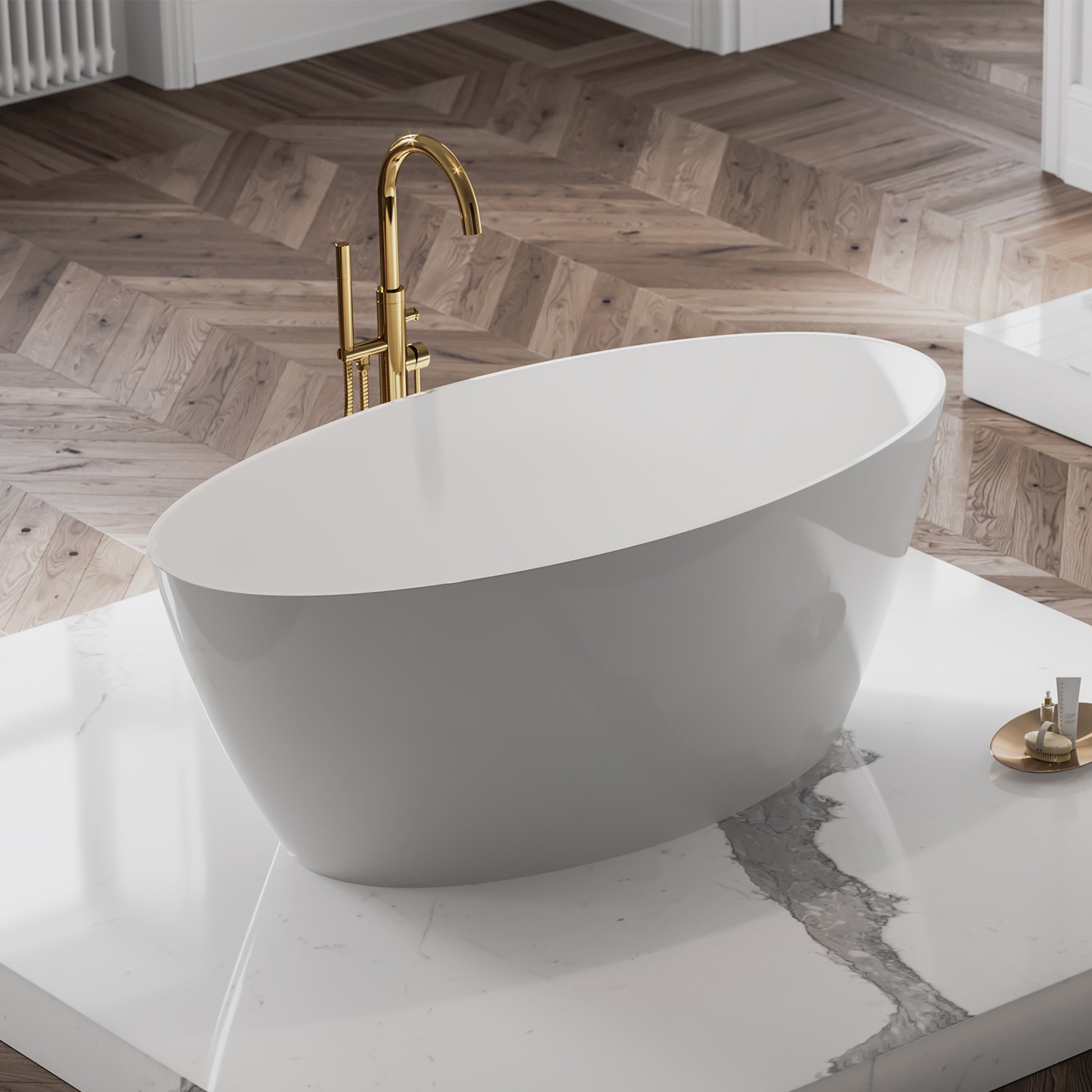 Łazienka minimalistyczna z prostymi bateriami Omnites Y - www.Łazienkarium.pl prosta armatura do minimalizmu, armatura w minimalizmie, łazienka minimalizm armatura