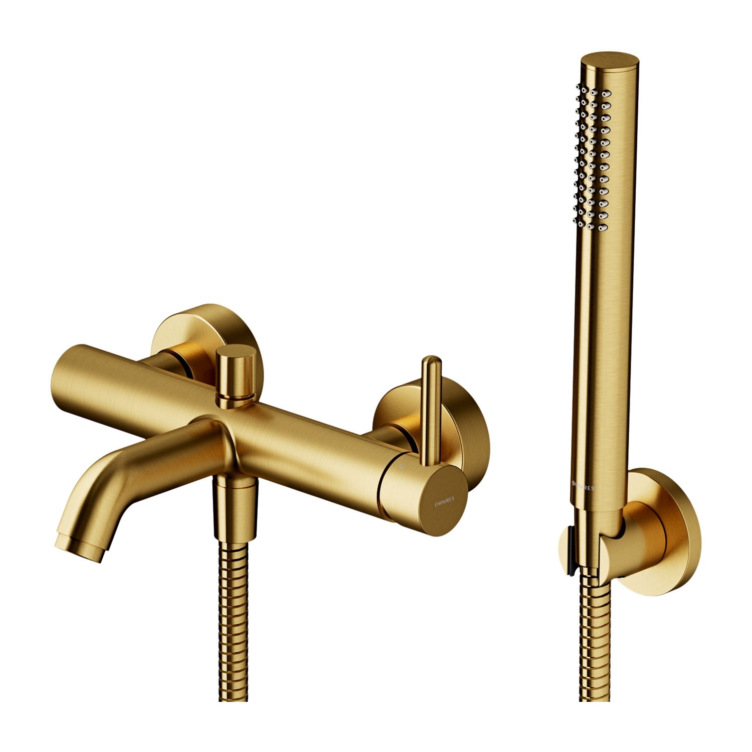 Omnires Y Bateria wannowa natynkowa złoty szczotkowany Y1231GLB - zdjęcie 1