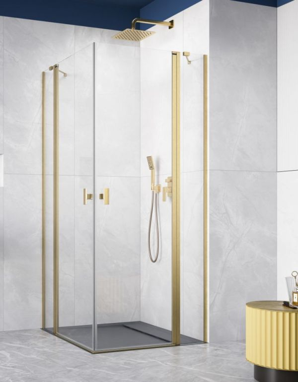 Złota kabina prysznicowa Radaway Nes w inspirujących projektach